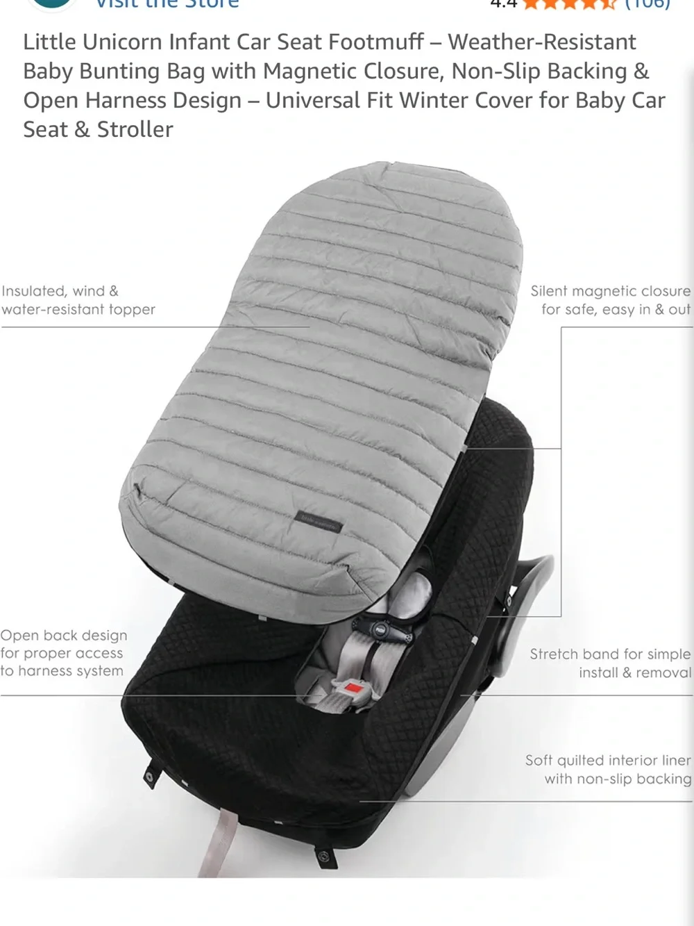Little Unicorn Car Seat Footmuff